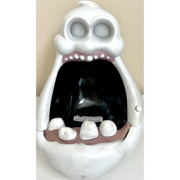 Rare Gemmy Big Mouth Ghost Halloween Animated Talking Candy Bowl Motion Sensor - Picture 11 of 12